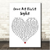 Kylie Minogue Love At First Sight White Heart Song Lyric Print