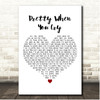 Lana Del Rey Pretty When You Cry White Heart Song Lyric Print