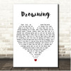 Armin van Buuren Drowning White Heart Song Lyric Print