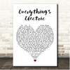 Liam Gallagher Everythings Electric White Heart Song Lyric Print