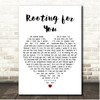 London Grammar Rooting for You White Heart Song Lyric Print