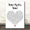 Mabel Time After Time White Heart Song Lyric Print