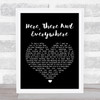 The Beatles Here, There And Everywhere Black Heart Song Lyric Quote Print