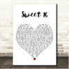 Matt Maltese Sweet 16 White Heart Song Lyric Print