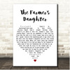 Merle Haggard The Farmers Daughter White Heart Song Lyric Print