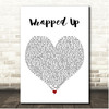 Olly Murs Wrapped Up White Heart Song Lyric Print