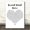 Barbra Streisand Second Hand Rose White Heart Song Lyric Print