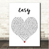 Pale Waves Easy White Heart Song Lyric Print