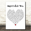 Panic! at the Disco Impossible Year White Heart Song Lyric Print