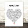 Paramore Ignorance White Heart Song Lyric Print