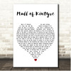 Paul McCartney & Wings Mull of Kintyre White Heart Song Lyric Print