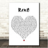 Pet Shop Boys Rent White Heart Song Lyric Print