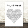 Peter Andre Perfect Night White Heart Song Lyric Print