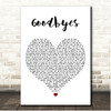 Post Malone Goodbyes White Heart Song Lyric Print