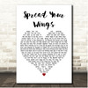 Queen Spread Your Wings White Heart Song Lyric Print