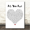 RagnBone Man As You Are White Heart Song Lyric Print