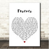 Rascal Flatts Forever White Heart Song Lyric Print