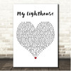 Rend Co. Kids My Lighthouse White Heart Song Lyric Print