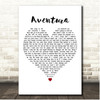 Romeo Santos Aventura White Heart Song Lyric Print