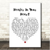 Runrig Healer In Your Heart White Heart Song Lyric Print
