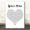 Sam Ryder Space Man White Heart Song Lyric Print