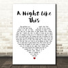 The Cure A Night Like This White Heart Song Lyric Quote Print