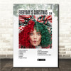 Sia Everyday Is Christmas Music Polaroid Vintage Music Wall Art Poster Print