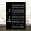 The Dirty Heads Moon Tower Black Script Song Lyric Quote Print