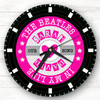 Bright Pink Vinyl Record Any Song  Custom Gift Personalised Clock