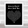 The Elgins Heaven Must Have Sent You Black Heart Song Lyric Quote Print