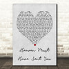 The Elgins Heaven Must Have Sent You Grey Heart Song Lyric Quote Print