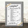 Concert Setlist Poster Print Canvas Grey Doodle - Any Artist, Date, Gig, Venue