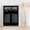 Concert Setlist Poster Print Canvas Black - Any Artist, Date, Gig, Venue