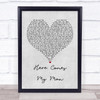 The Gaslight Anthem Here Comes My Man Grey Heart Song Lyric Quote Print