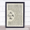 The Gaslight Anthem Here Comes My Man Vintage Script Song Lyric Quote Print