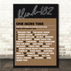 Blink-182 - Concert Setlist Gig Poster Print Canvas Brown - The OVO Hydro Glasgow Scotland - Aug 30th 2024