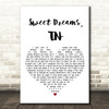 The Last Shadow Puppets Sweet Dreams TN White Heart Song Lyric Quote Print