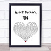 The Last Shadow Puppets Sweet Dreams TN White Heart Song Lyric Quote Print