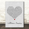The Maccabees William Powers Grey Heart Song Lyric Quote Print