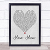The National Slow Show Grey Heart Song Lyric Quote Print