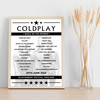 Coldplay - Concert Setlist Poster Print Canvas - Glastonbury Festival, England - June 29th 2024