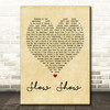The National Slow Show Vintage Heart Song Lyric Quote Print