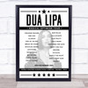 Dua Lipa - Concert Setlist Poster Print Canvas - MMRDA Grounds Bandra-Kurla Complex, Mumbai, India - November 30th 2024