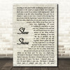 The National Slow Show Vintage Script Song Lyric Quote Print