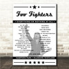 Foo Fighters - Concert Setlist Poster Print Canvas - Hampden Park, Glasgow, Scotland - June 17th 2024