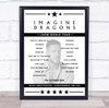 Imagine Dragons - Concert Setlist Poster Print Canvas - Isleta Amphitheater, Albuquerque, NM, USA - October 9th 2024