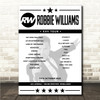 Robbie Williams - Concert Setlist Poster Print Canvas - AO Arena, Manchester, England - 19th October 2022