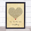 The Real Thing You To Me Are Everything Vintage Heart Song Lyric Quote Print