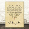 The Stone Roses Waterfall Vintage Heart Song Lyric Quote Print