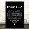 The Undertones Teenage Kicks Black Heart Song Lyric Quote Print